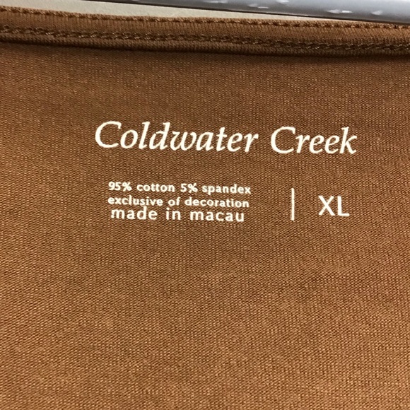 COLDWATER CREEK woman's sleeveless top   XL  brown - Picture 3 of 5